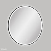Fienza Reba LED Matte Black Framed Mirror, 900mm
